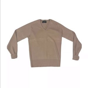 Vintage Challenger 80’s Men’s Sweater Medium Orlon Acrylic Beige Knit
